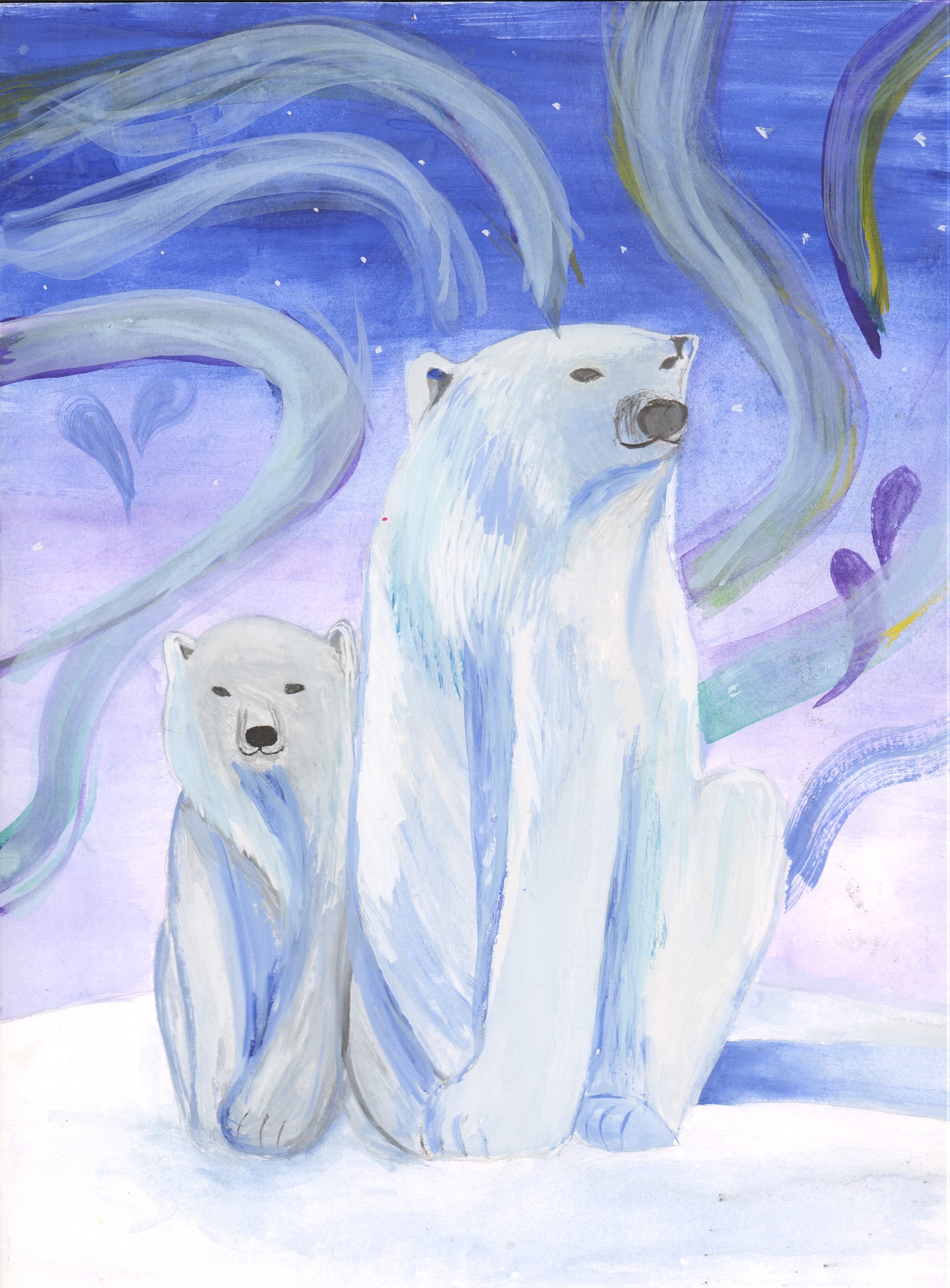 Белый медведь, Милорадова Екатерина, 7 лет, с. Байкит, МБОУ Байкитская СШ
